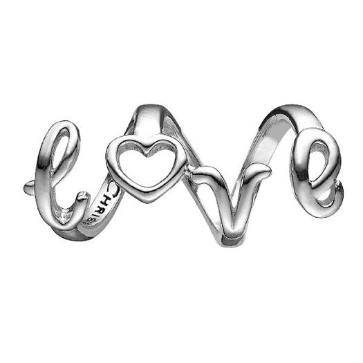 LOVE SPELLING charm i sterlingsølv til læderarmbånd fra Christina Jewelry & Watches